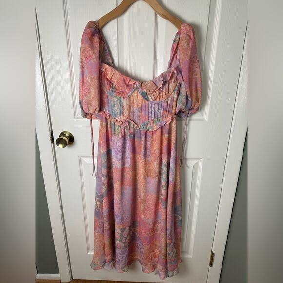 For Love & Lemons Odessa Midi Dress S - Picture 2 of 9